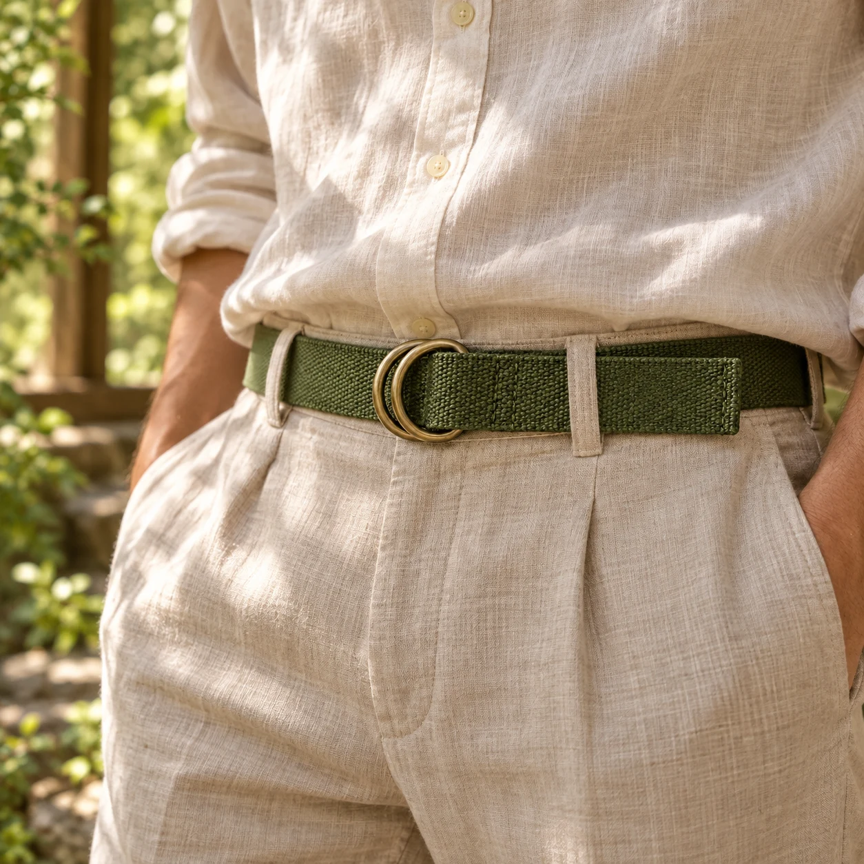 Canvas & Webbing belt styling