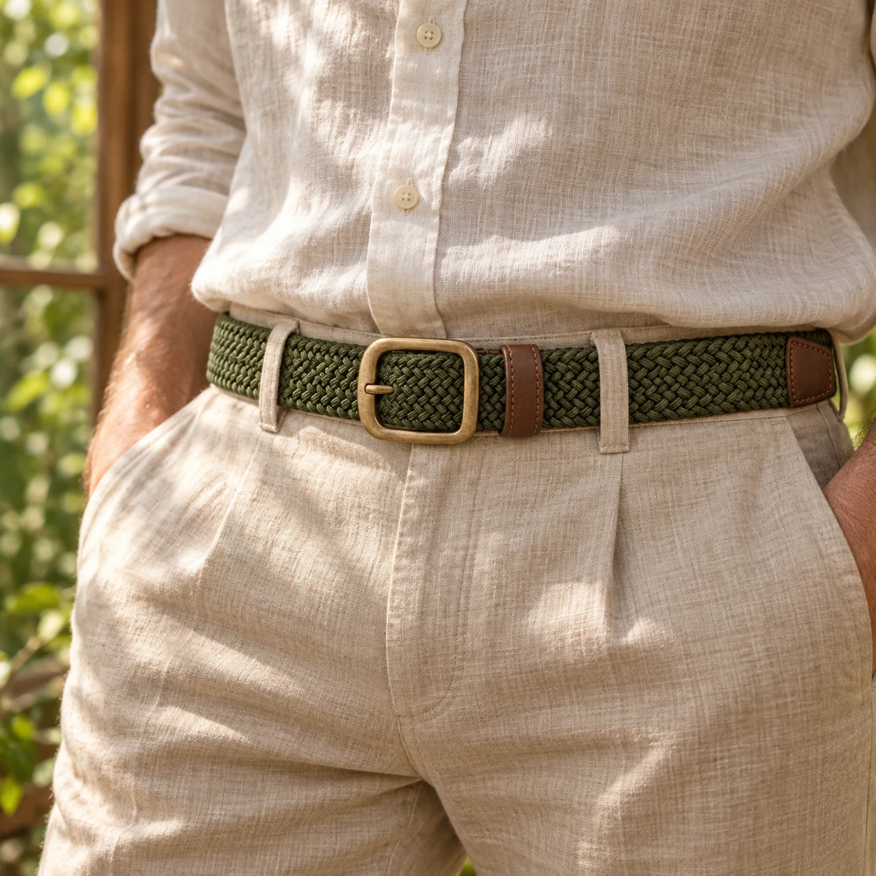 Braided belt styling